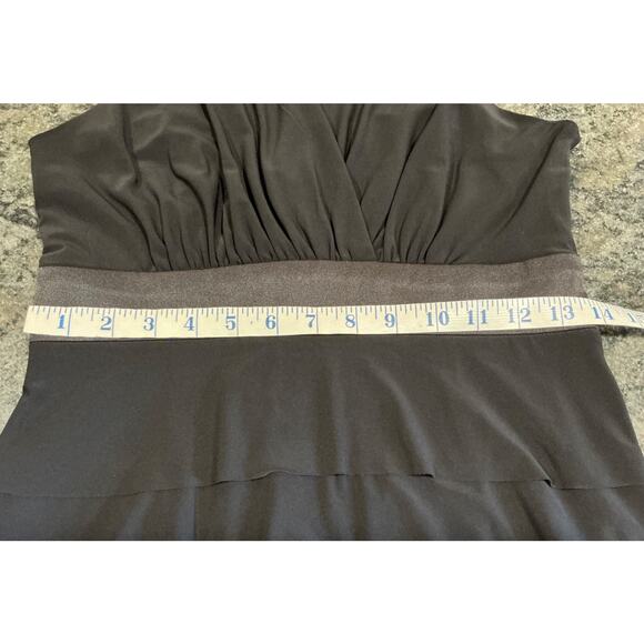 JONES WEAR Sz 4 black sleeveless layered look party cocktail career dress - Picture 8 of 10